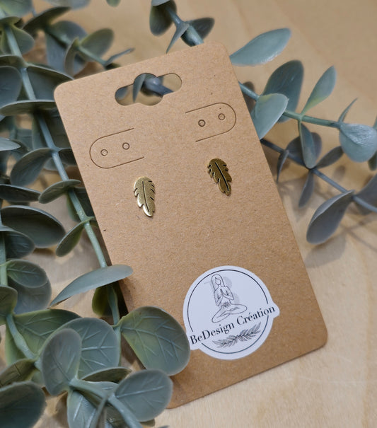Boucles d’oreilles Plume gold
