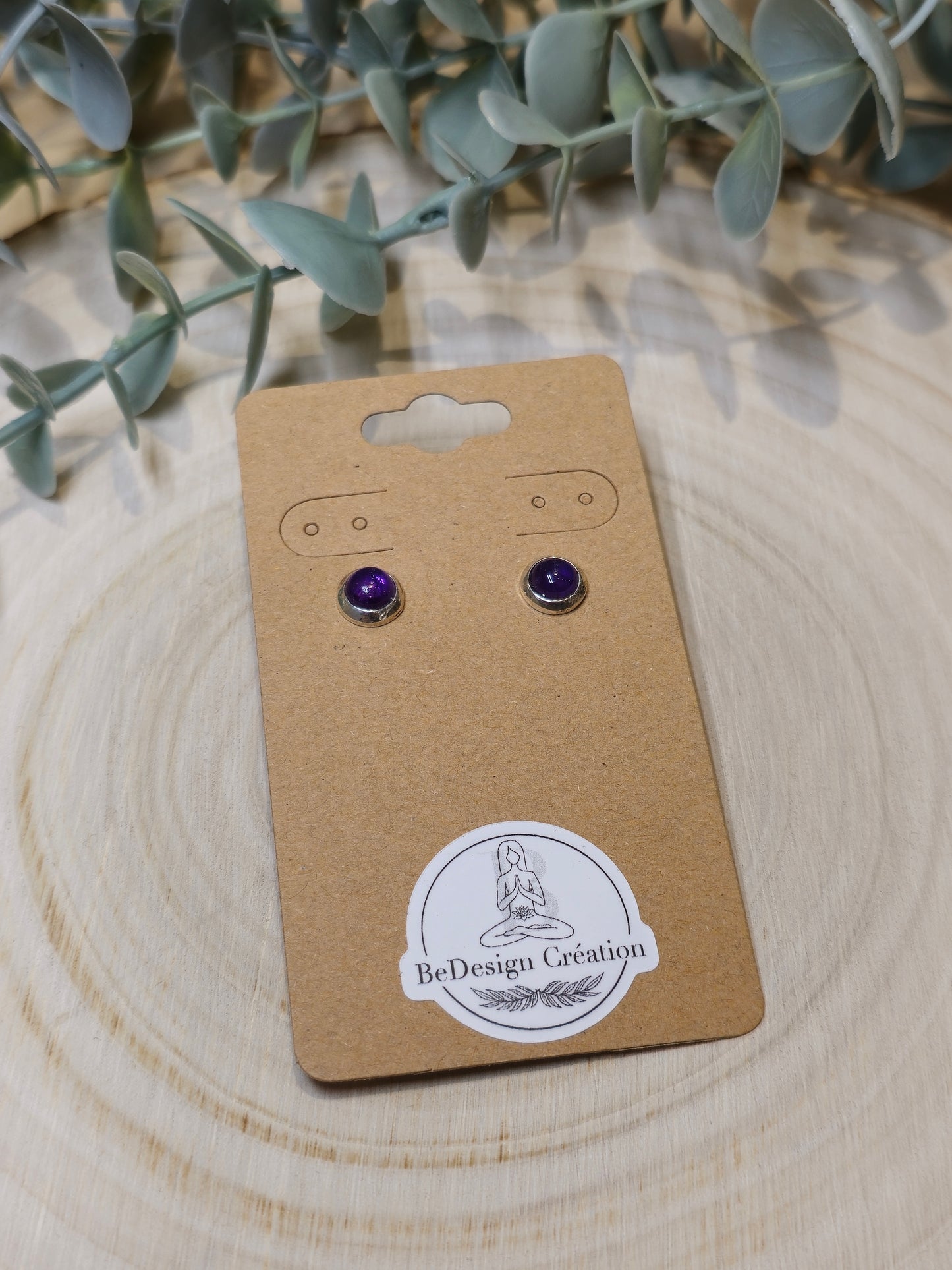 Boucle d'oreilles Améthyste
