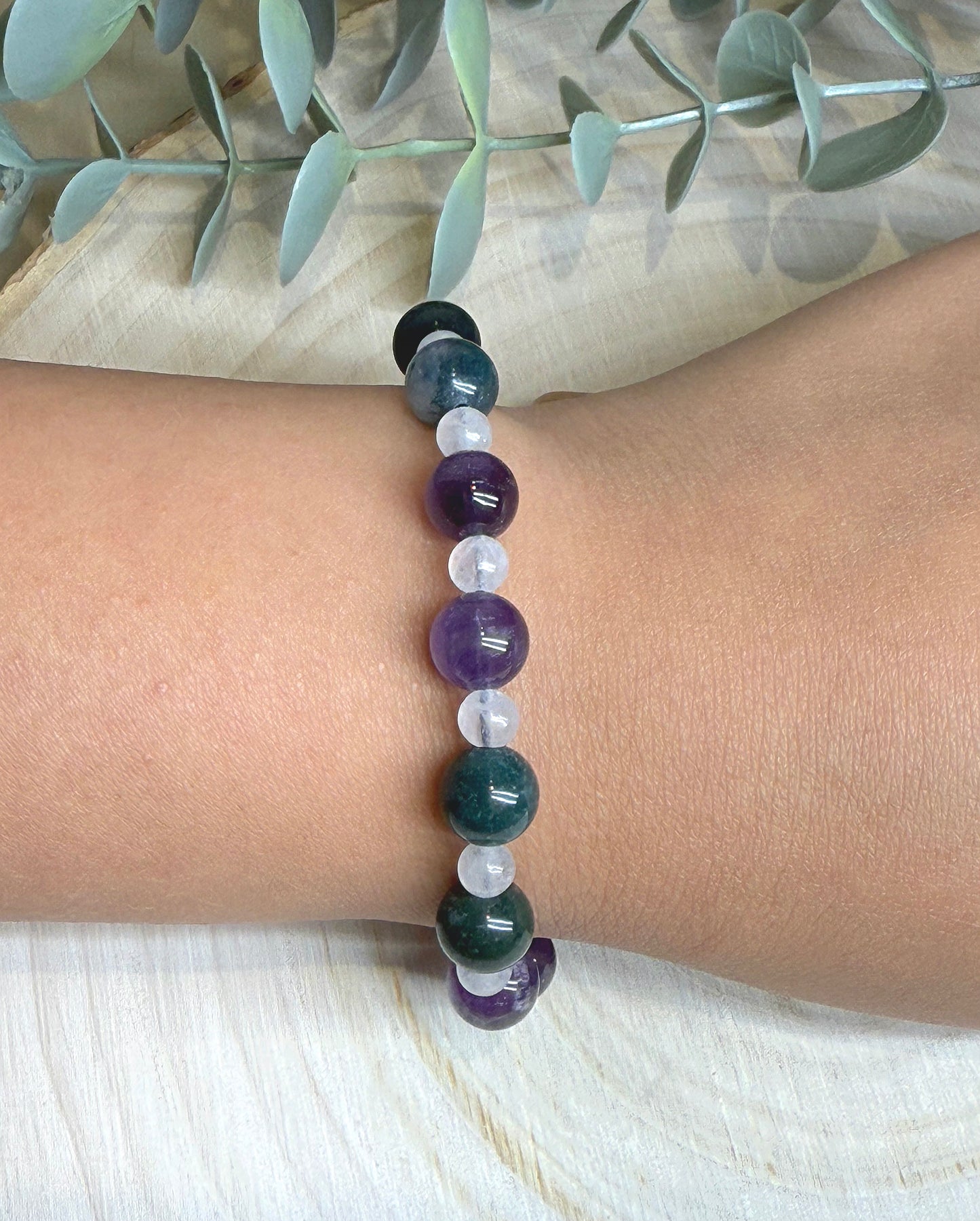 Bracelet avec pierres - création unique