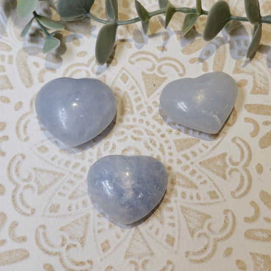 Coeur Calcite bleue
