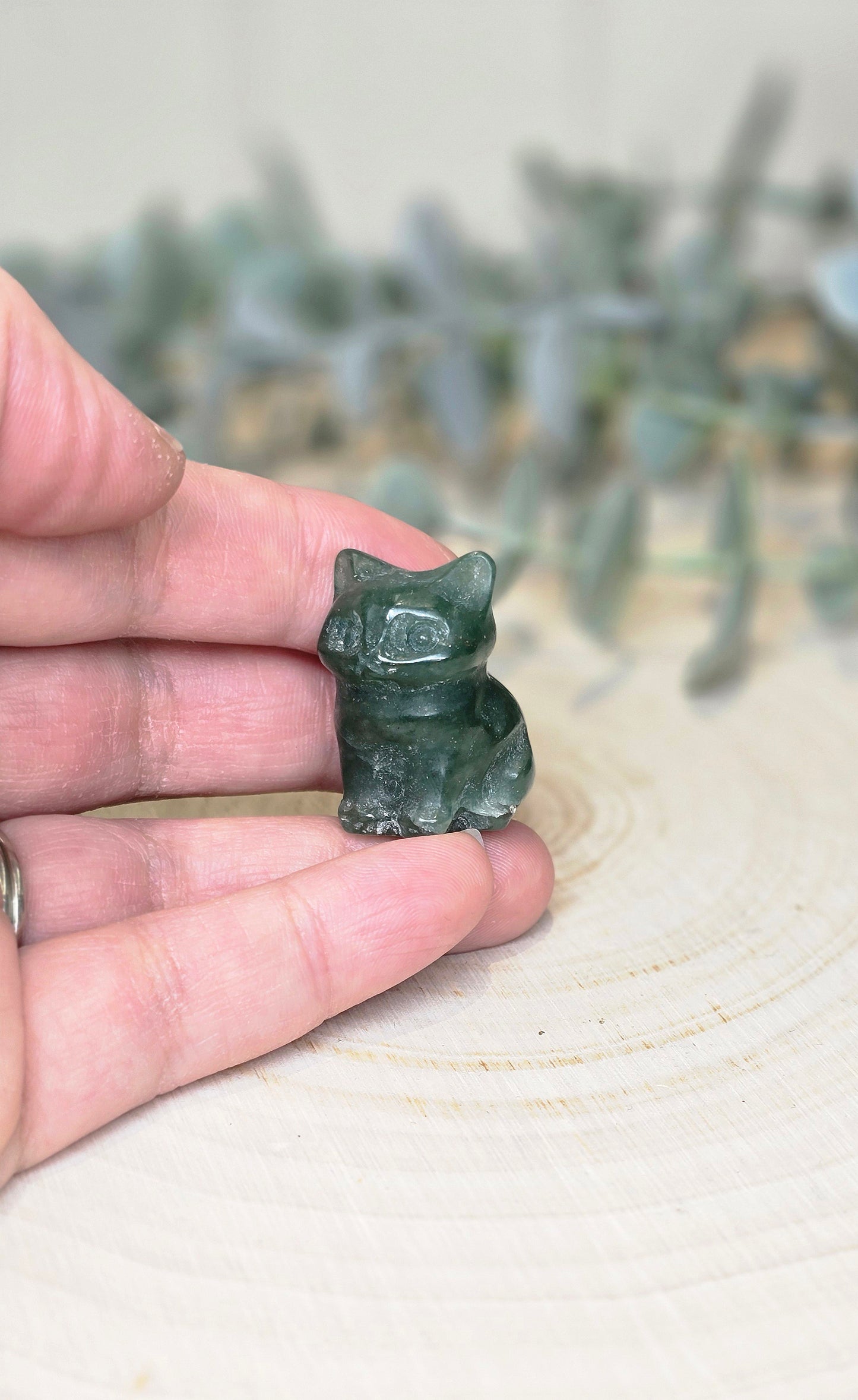 Chat en Aventurine verte