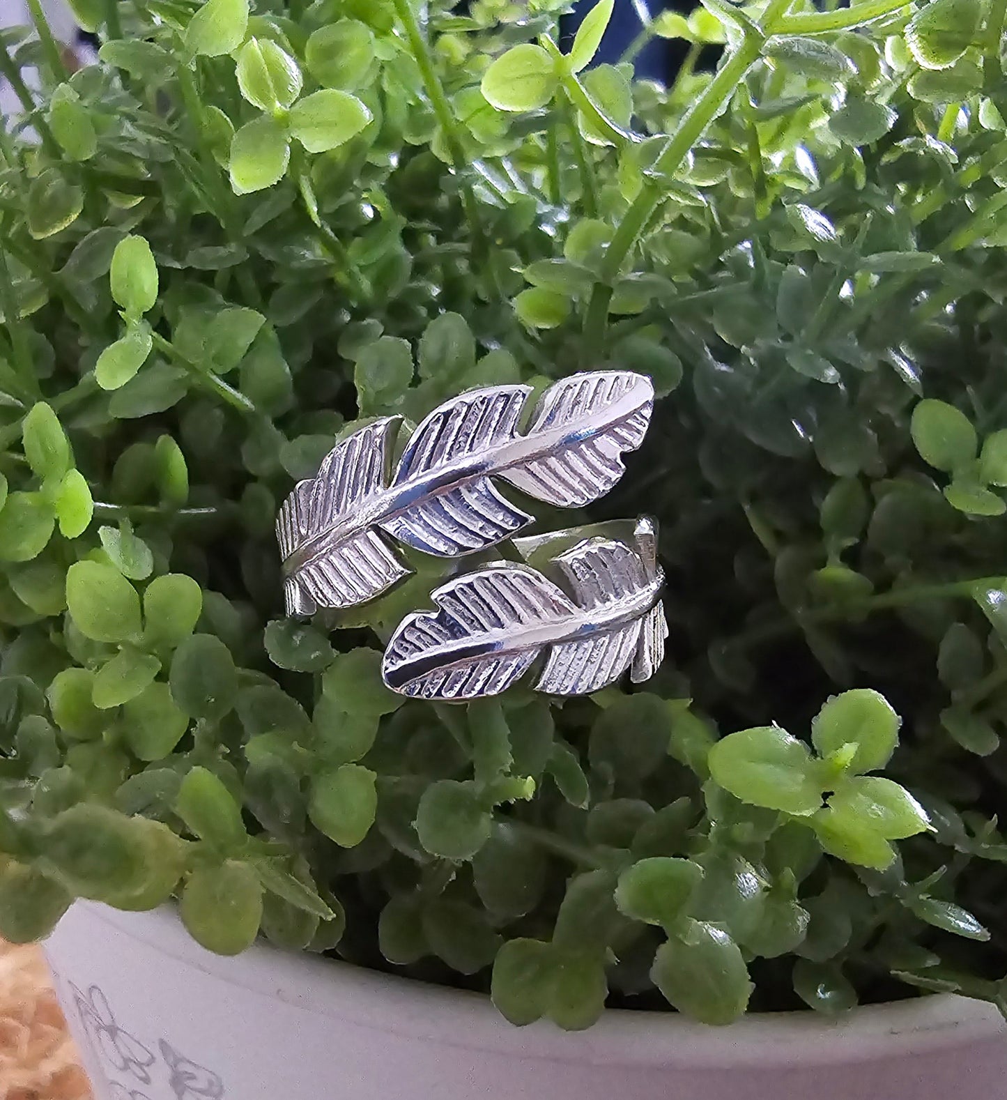 Bague Plume ajustable