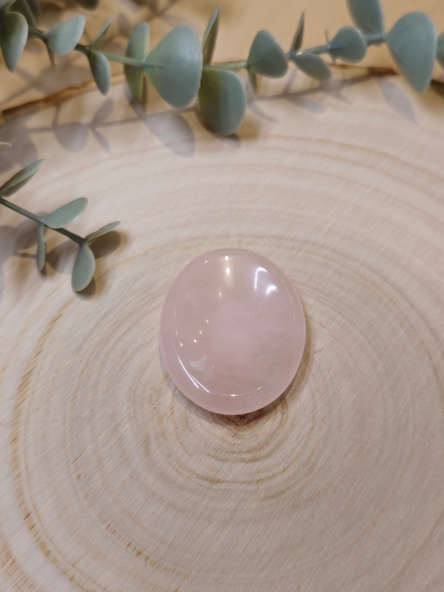 Quartz rose Worry stone