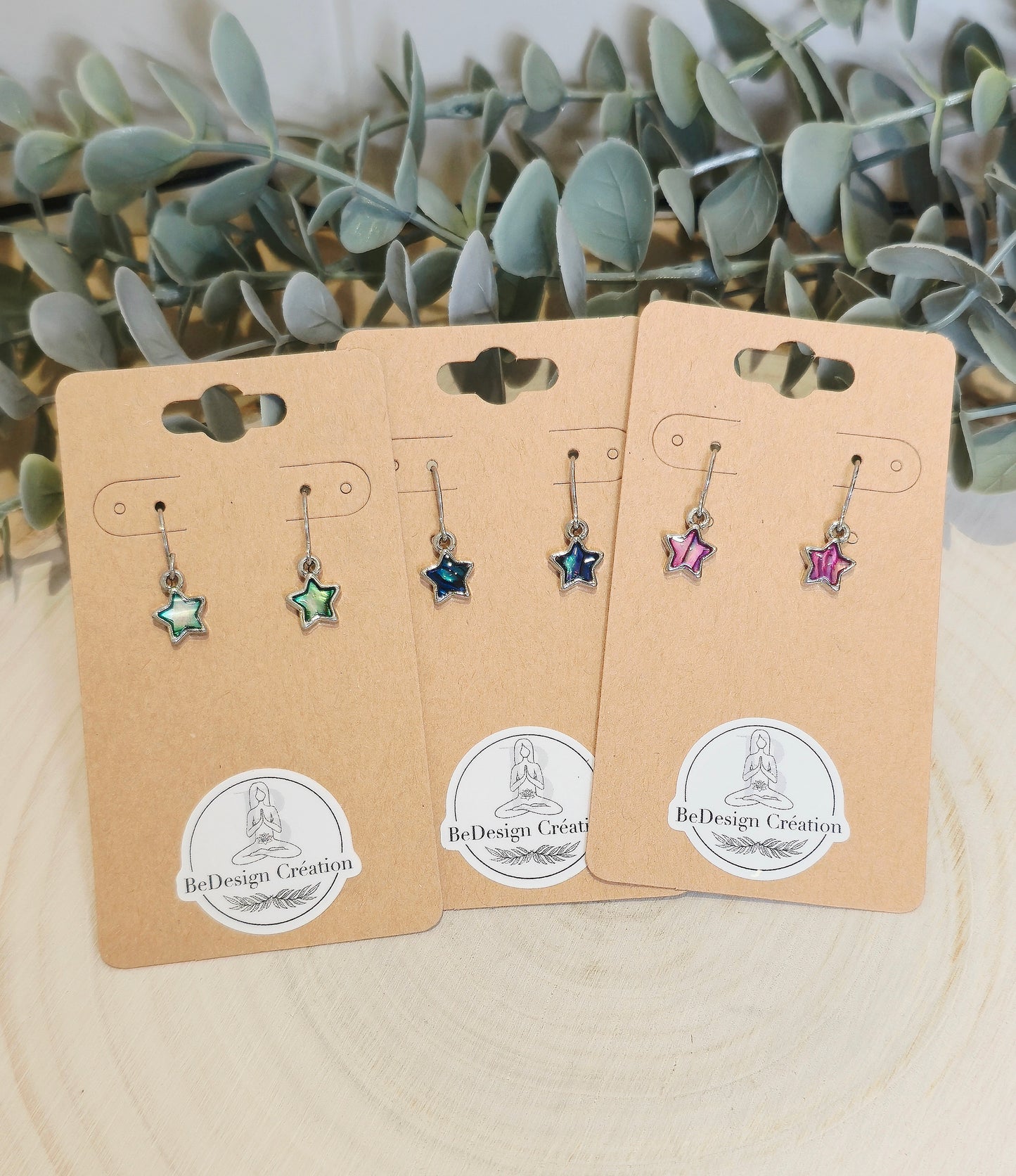Boucles d'oreilles Étoile avec Abalone