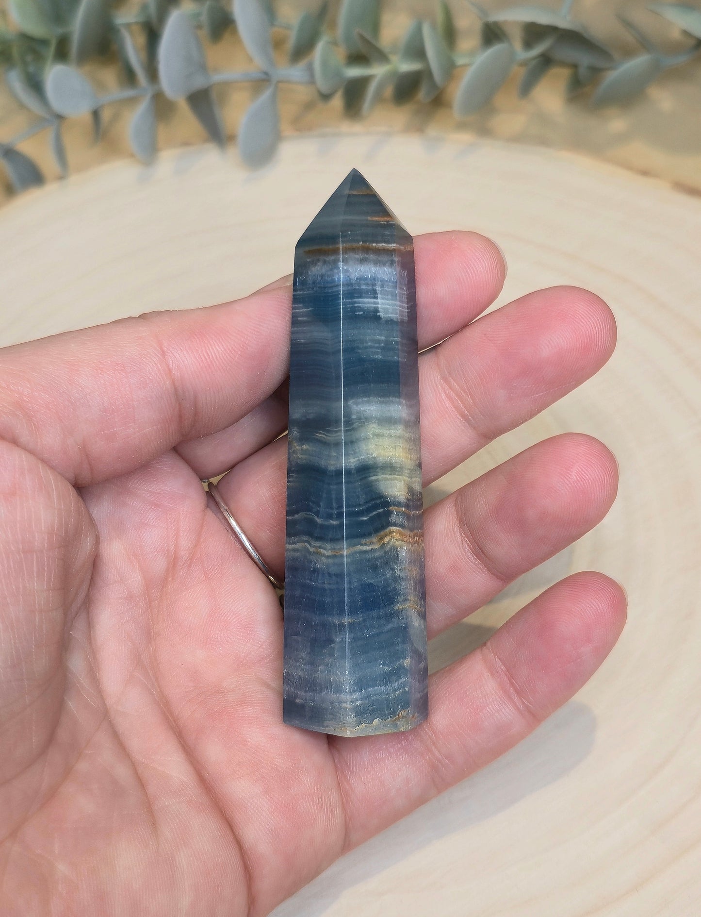Pointe en Onyx bleu