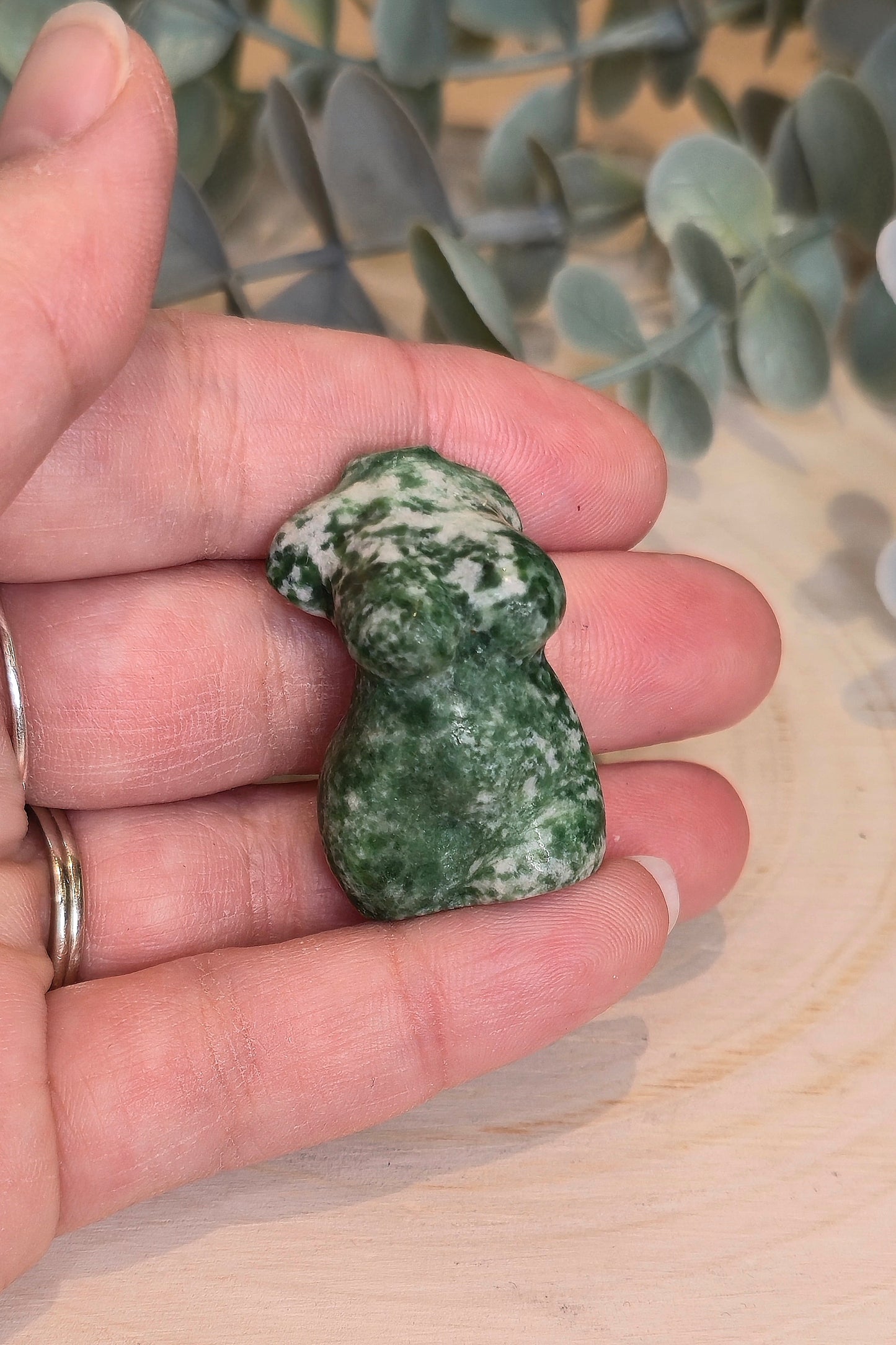 Mini Femme Jaspe green dots
