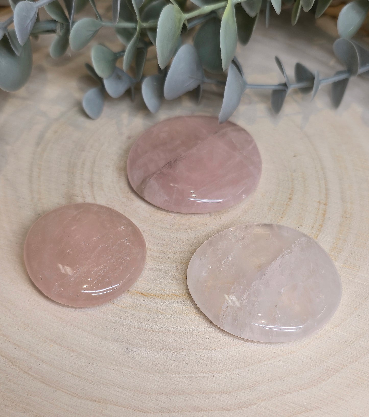 Pierre de paume mince Quartz rose