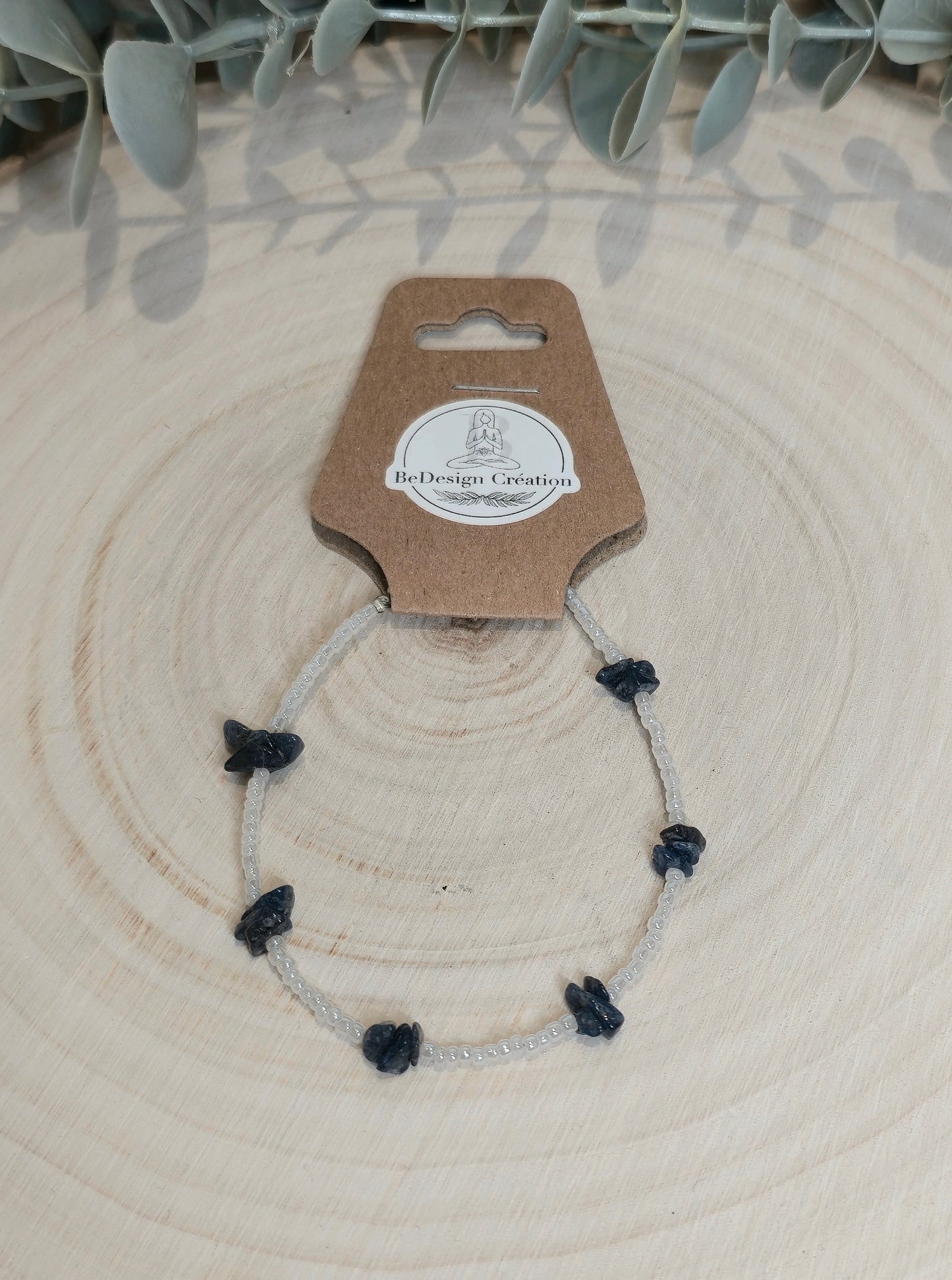 Bracelet avec pierres - Iolite chips