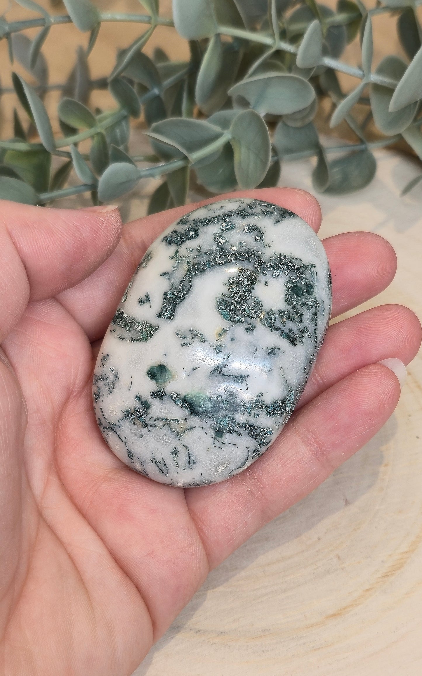 Pierre de paume en Agate arbre