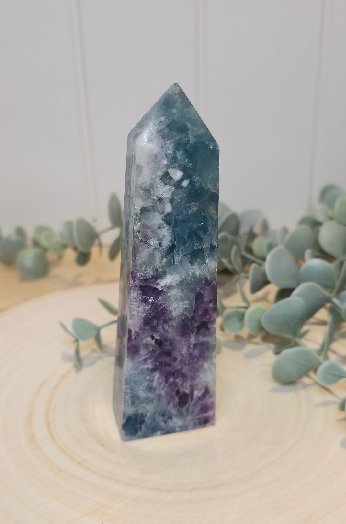 Pointe en Feather Fluorite