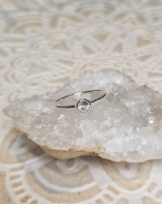 Bague Topaze blanche