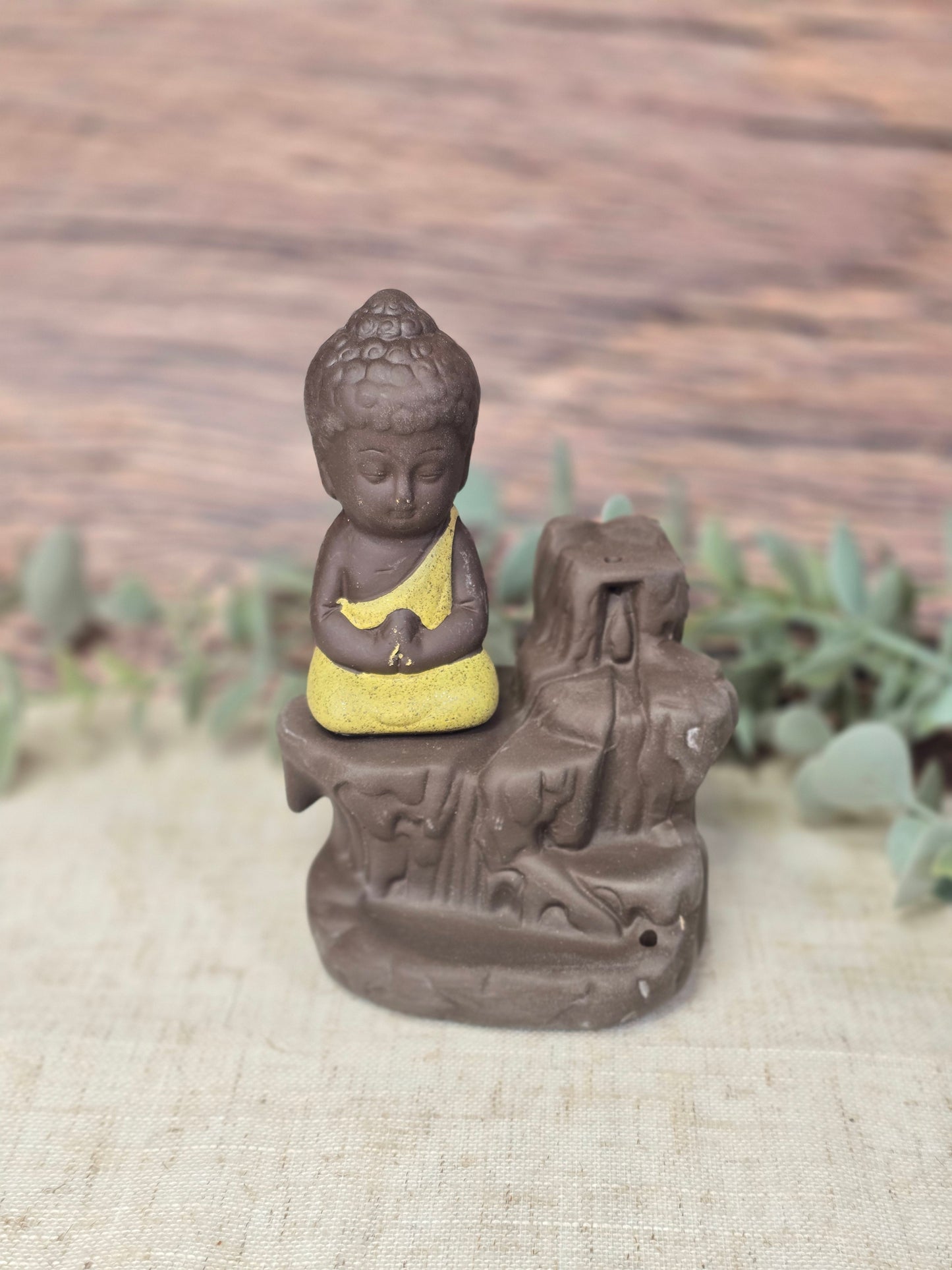 Encensoir Bouddha jaune
