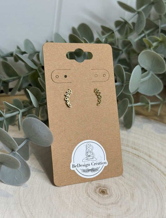 Boucles d’oreilles Feuillage gold