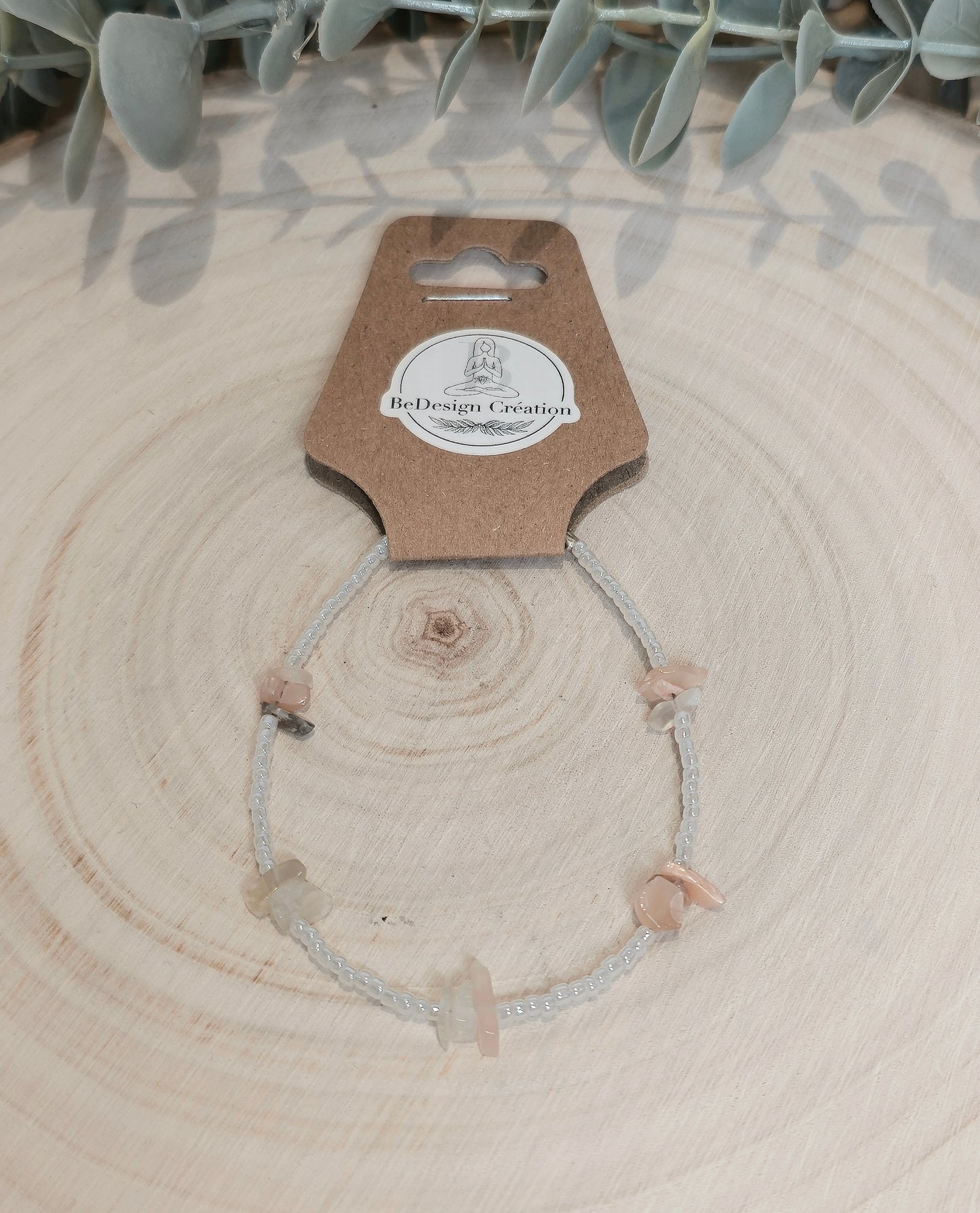 Bracelet avec pierres - Pierre de lune mixte chips