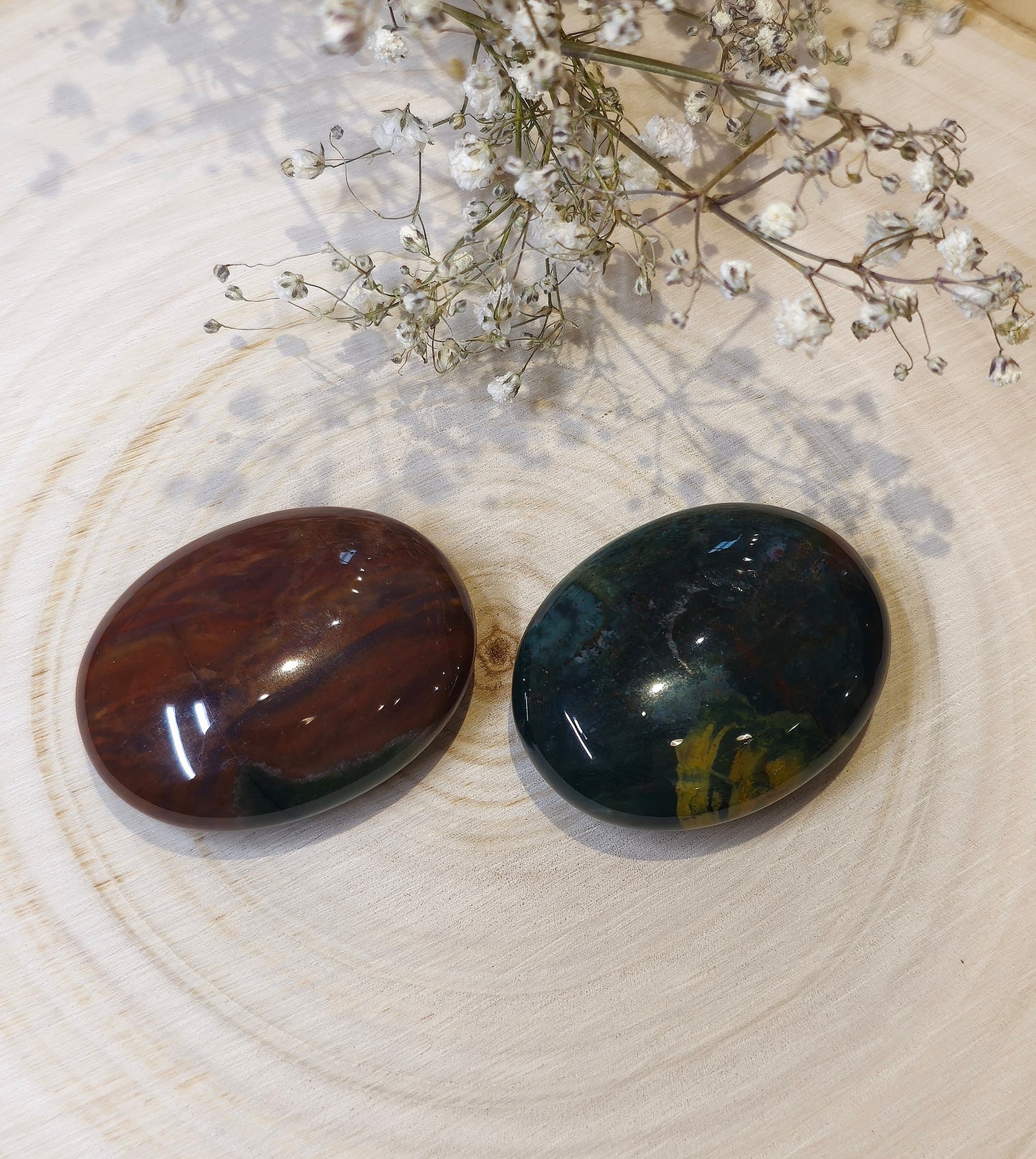 Pierre de paume en Jaspe Fantaisie