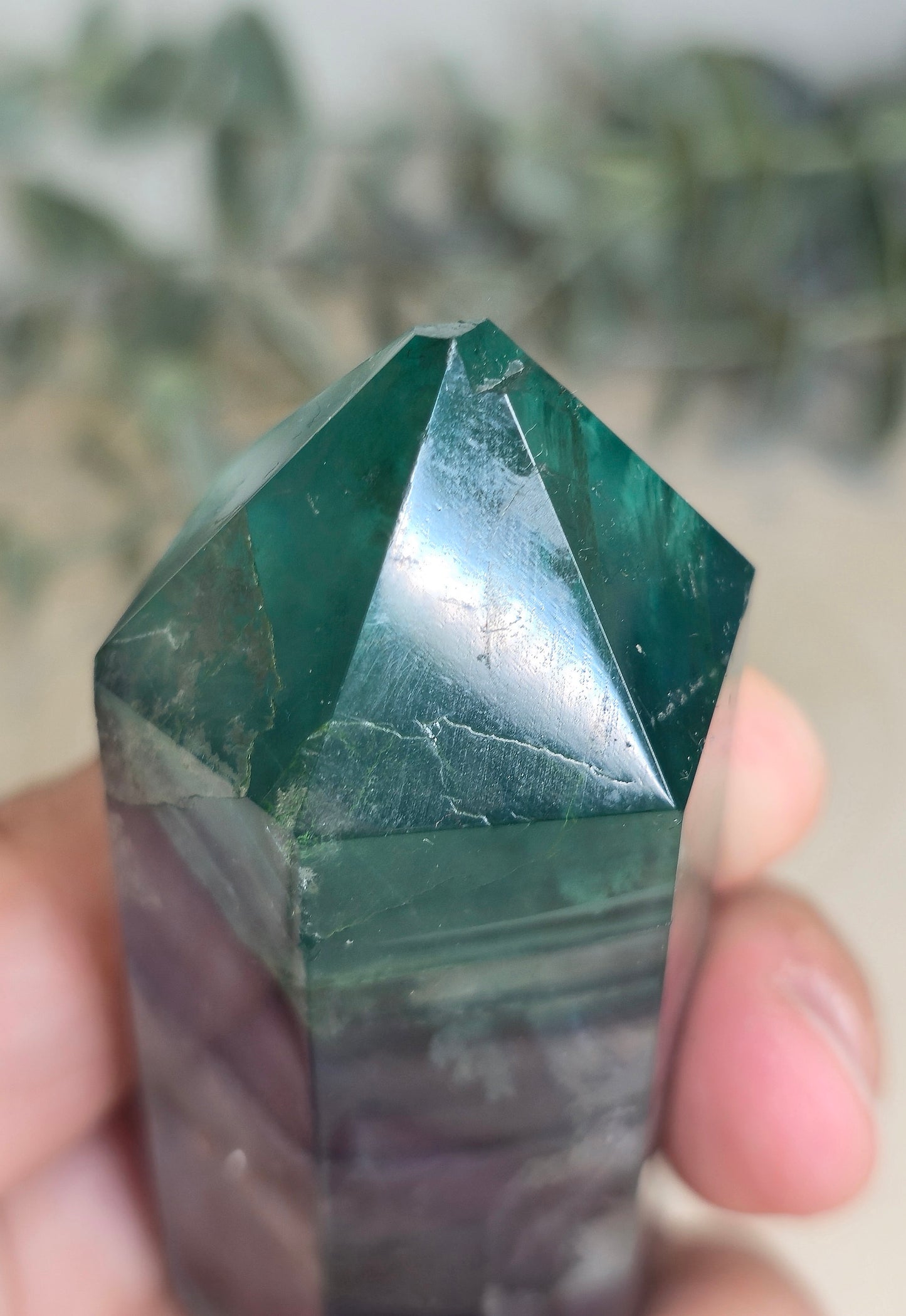 Pointe en Fluorite *pointe cassée*