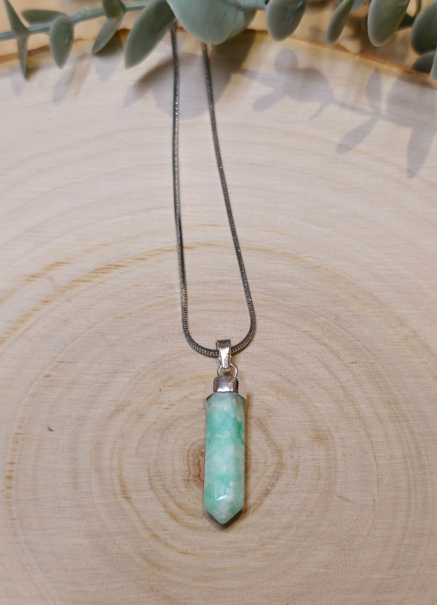 Collier Pointe Chrysoprase
