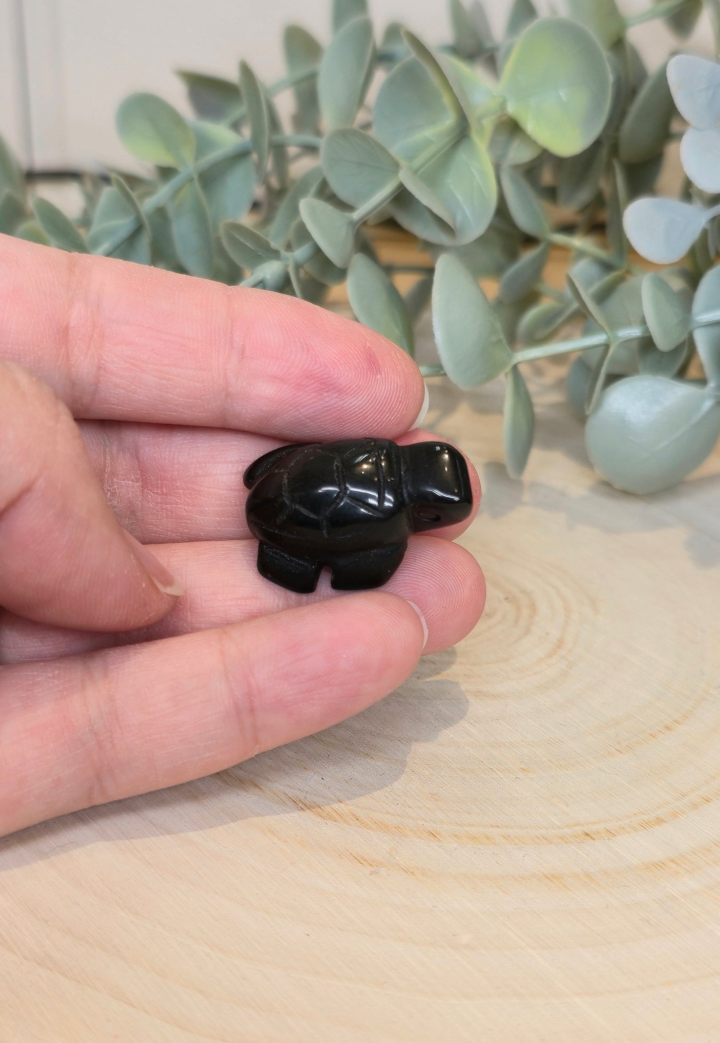 Tortue en Obsidienne