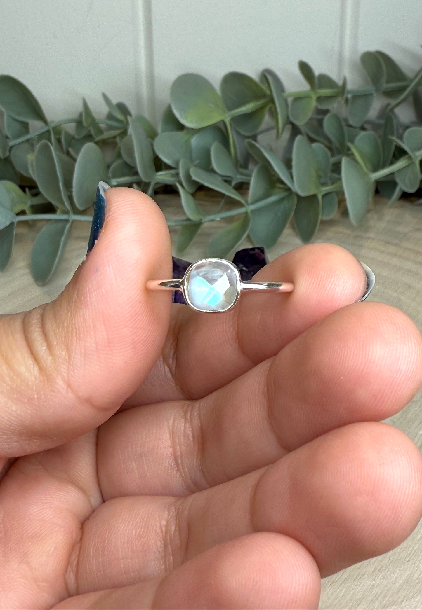 Bague carré Pierre de lune