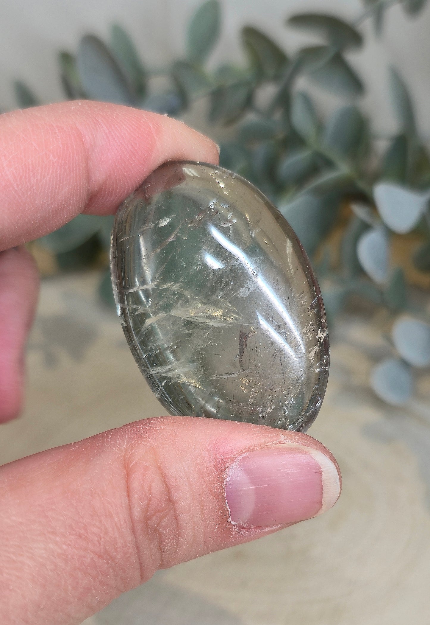 Pierre de paume en Prasiolite