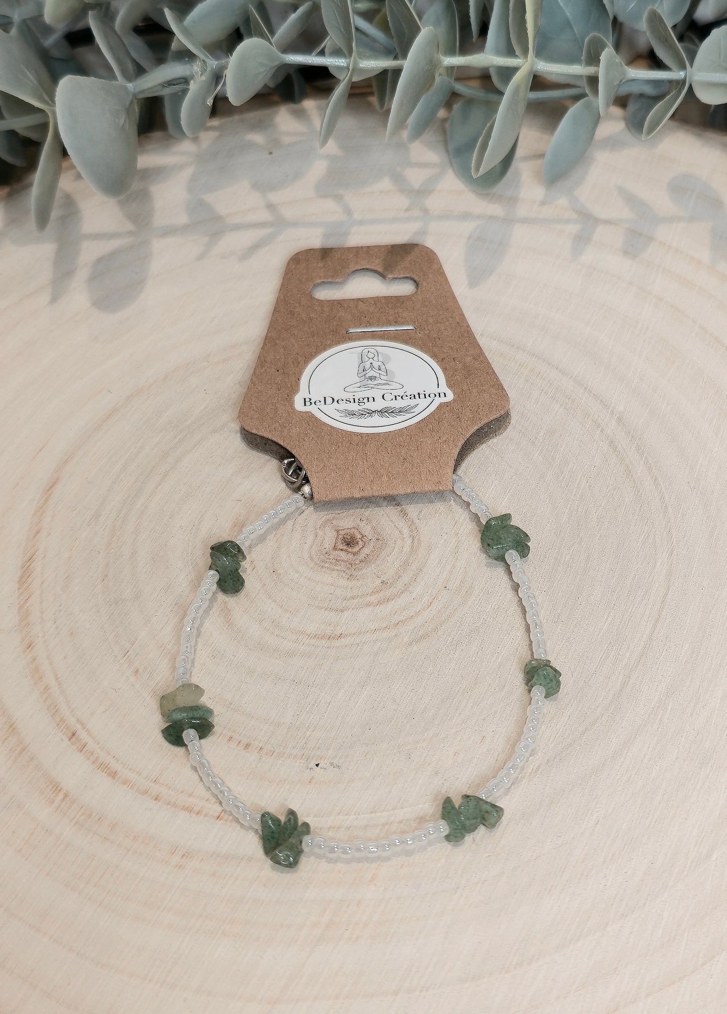 Bracelet avec pierres - Aventurine verte chips