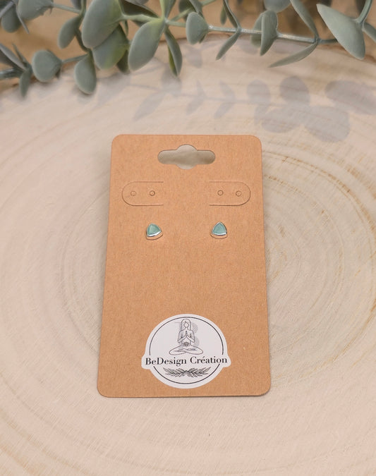 Boucles d'oreilles triangle Amazonite