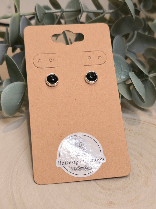 Boucles d'oreilles Onyx