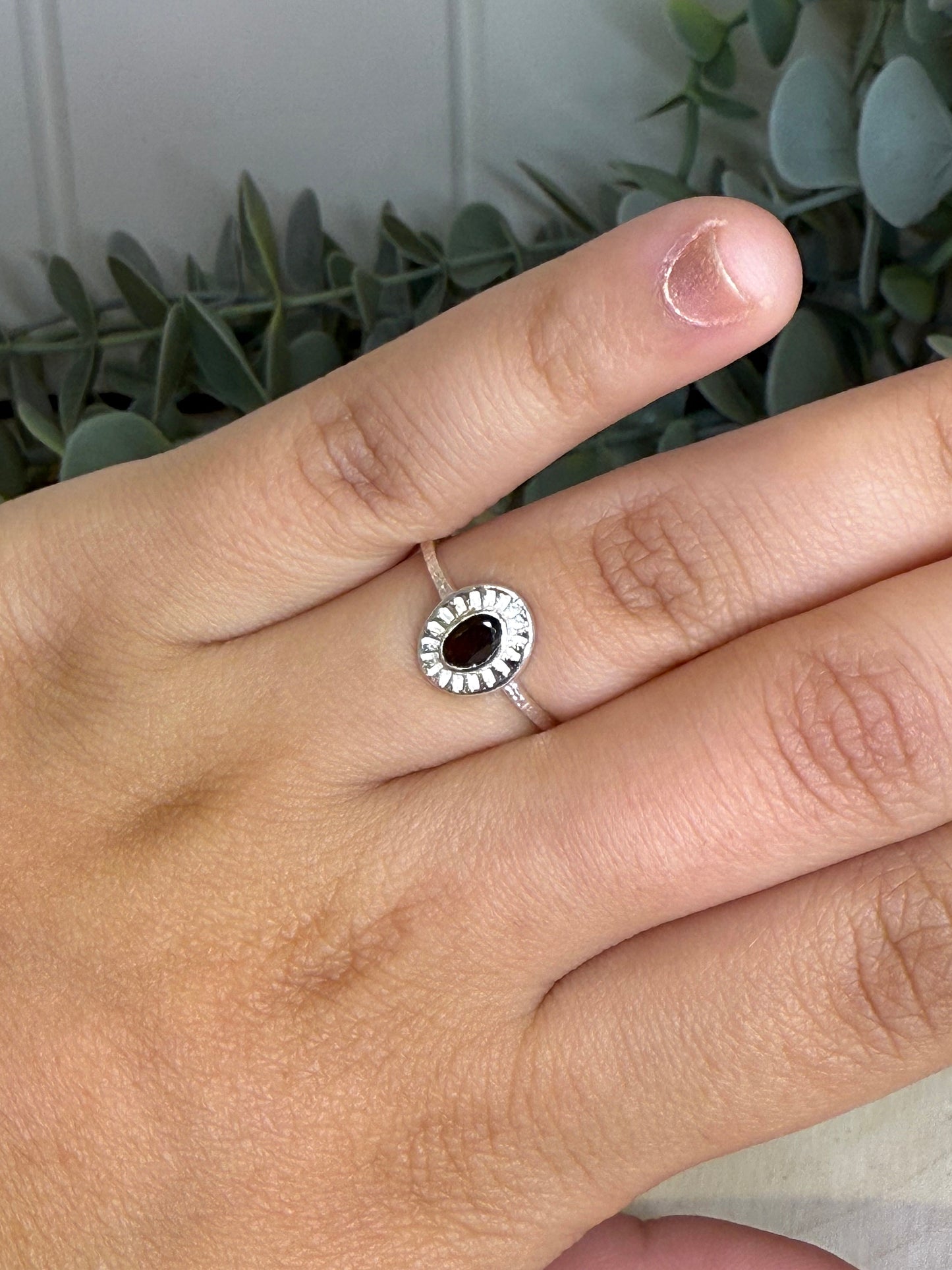 Bague Quartz fumé ovale