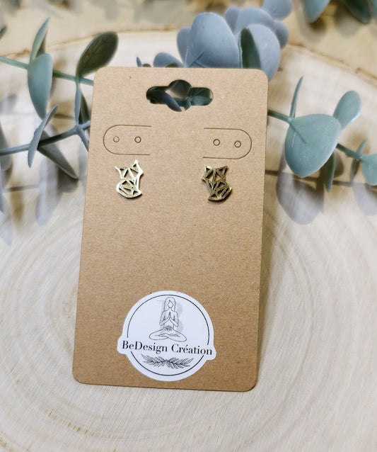 Boucles d’oreilles Renard gold