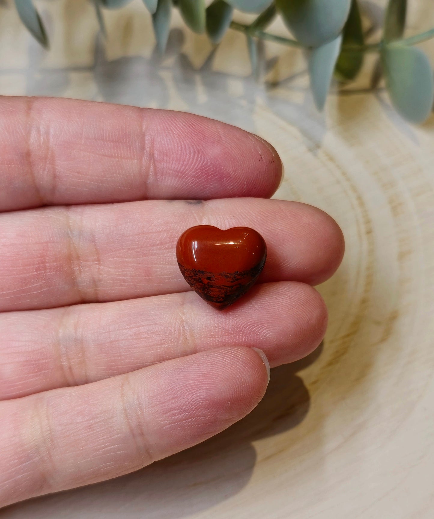 Mini Coeur en Jaspe rouge