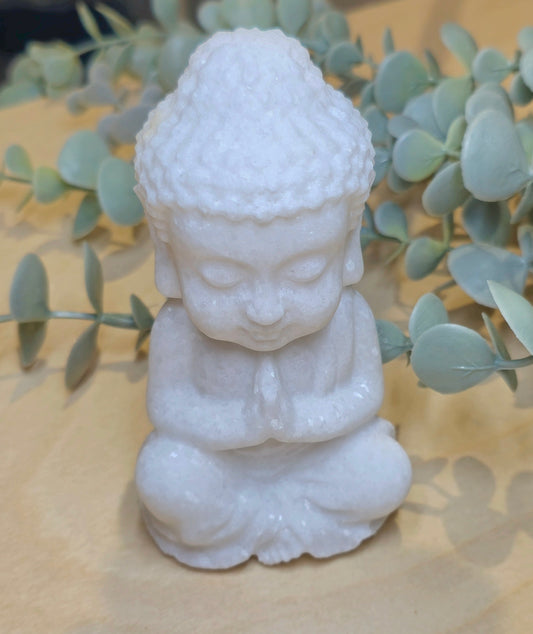 Bouddha Jade blanc 12cm