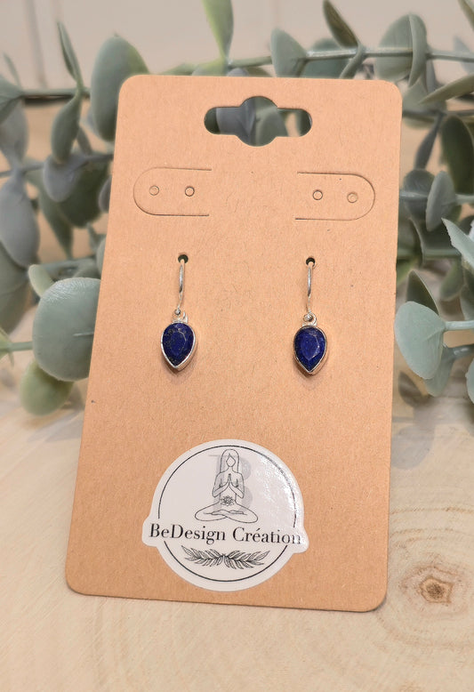 Boucles d'oreilles pendante Lapis Lazuli