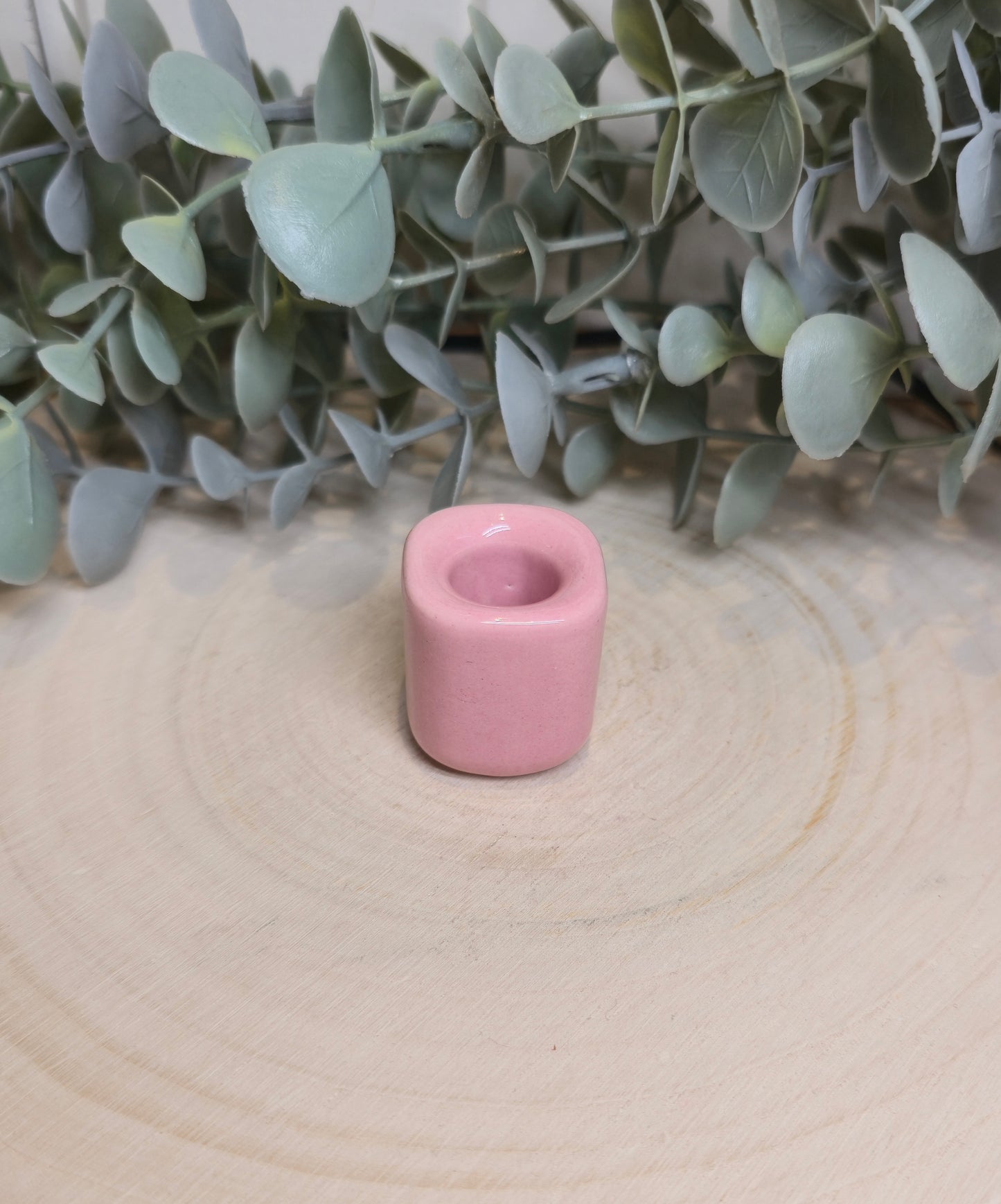 Porte-bougie d’intention rose