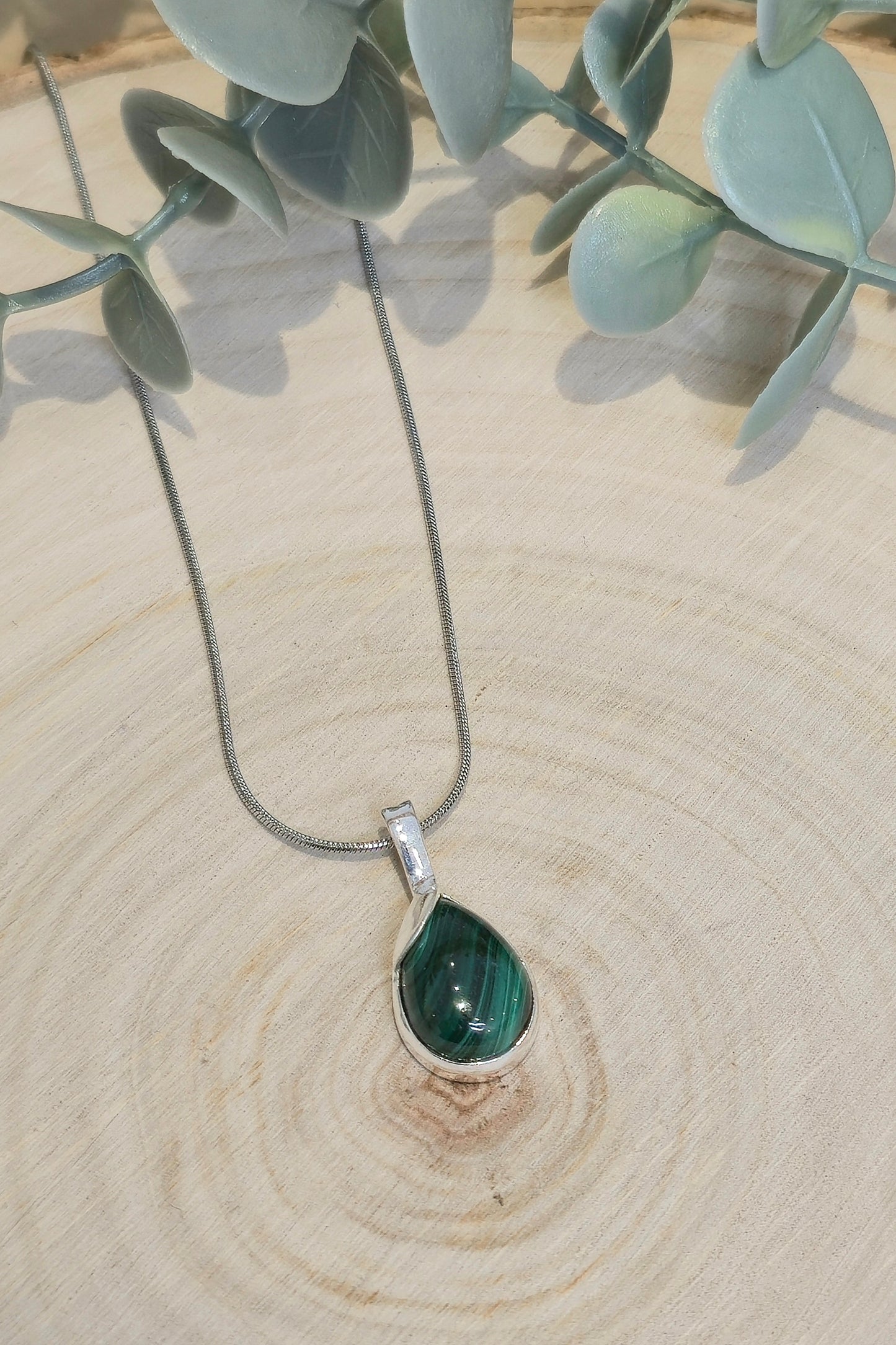 Collier Malachite goutte