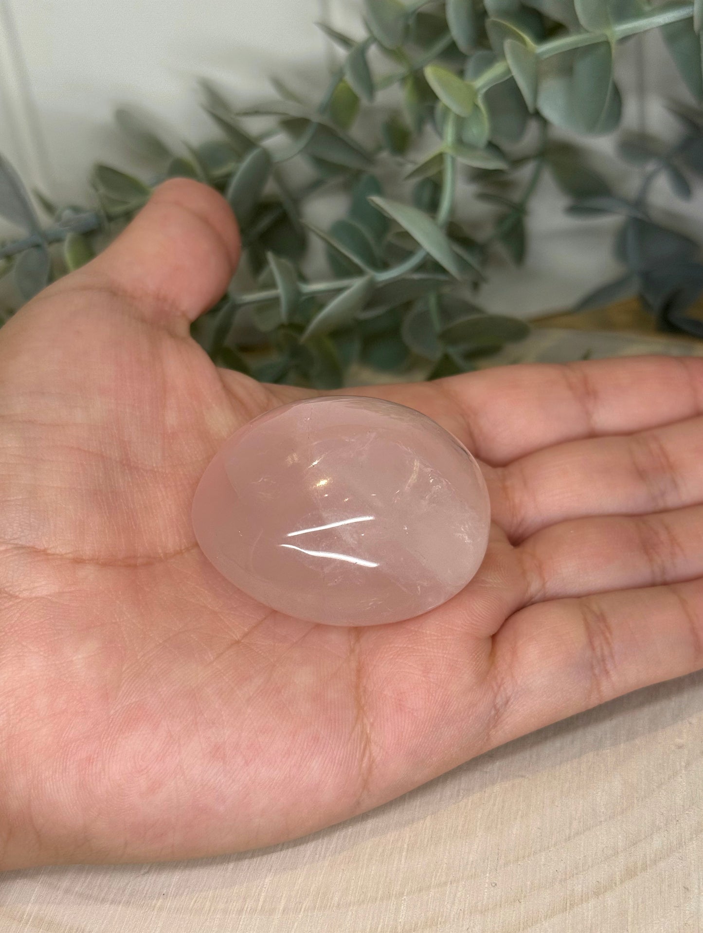 Pierre de paume en Quartz rose