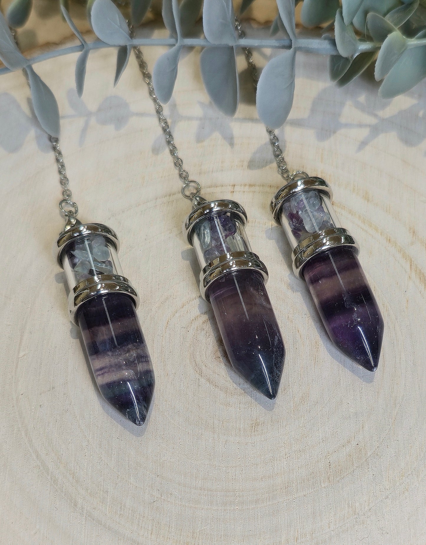 Pendule en Fluorite et chips