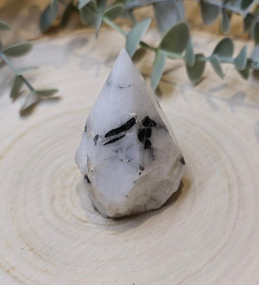 Base pointe polie Quartz tourmaline