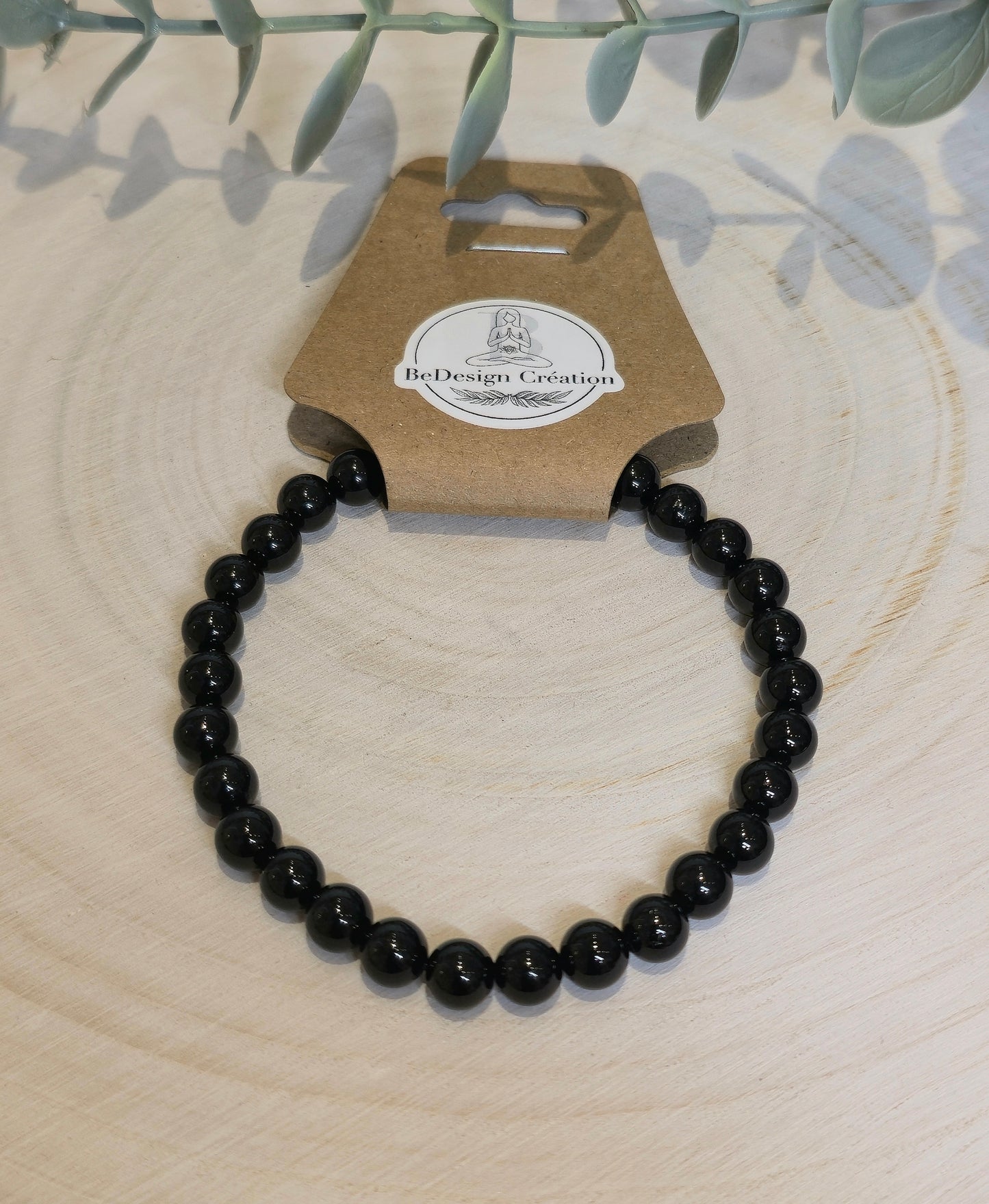 Bracelet Obsidienne 6mm