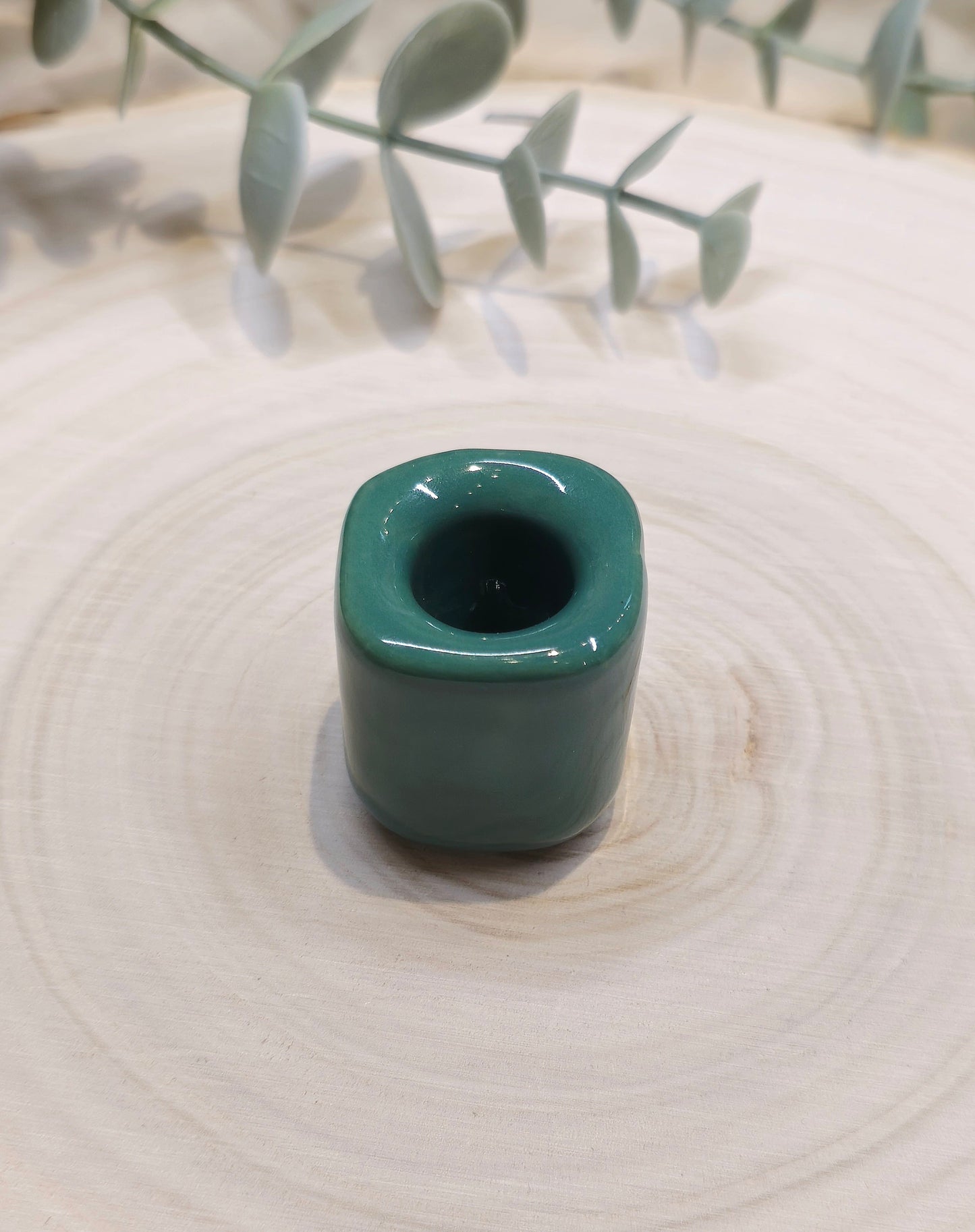 Porte-bougie d’intension vert