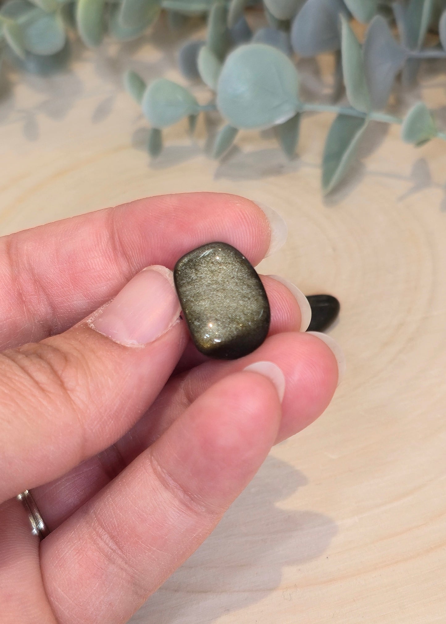 Obsidienne dorée barattée