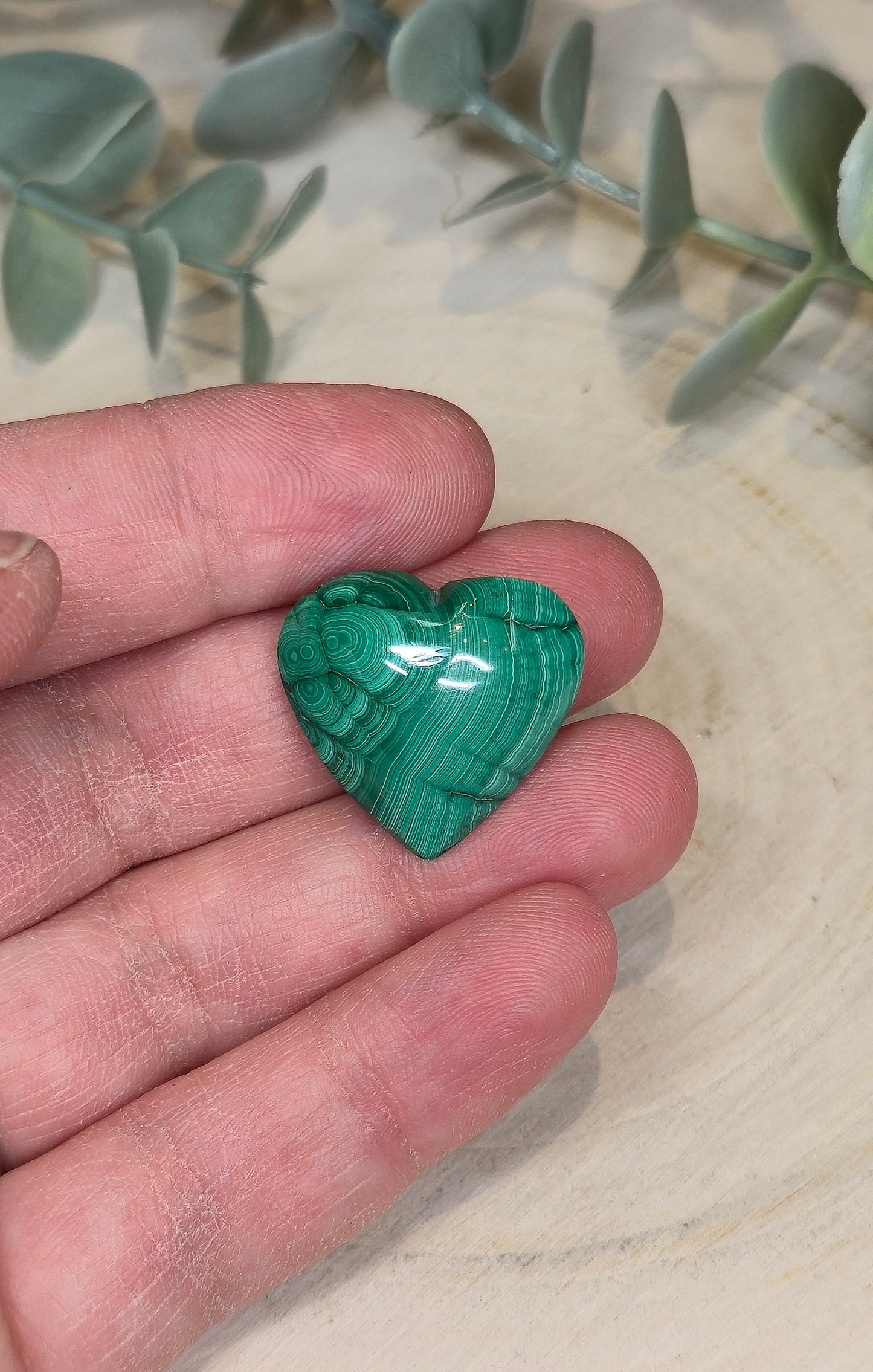 Coeur en Malachite