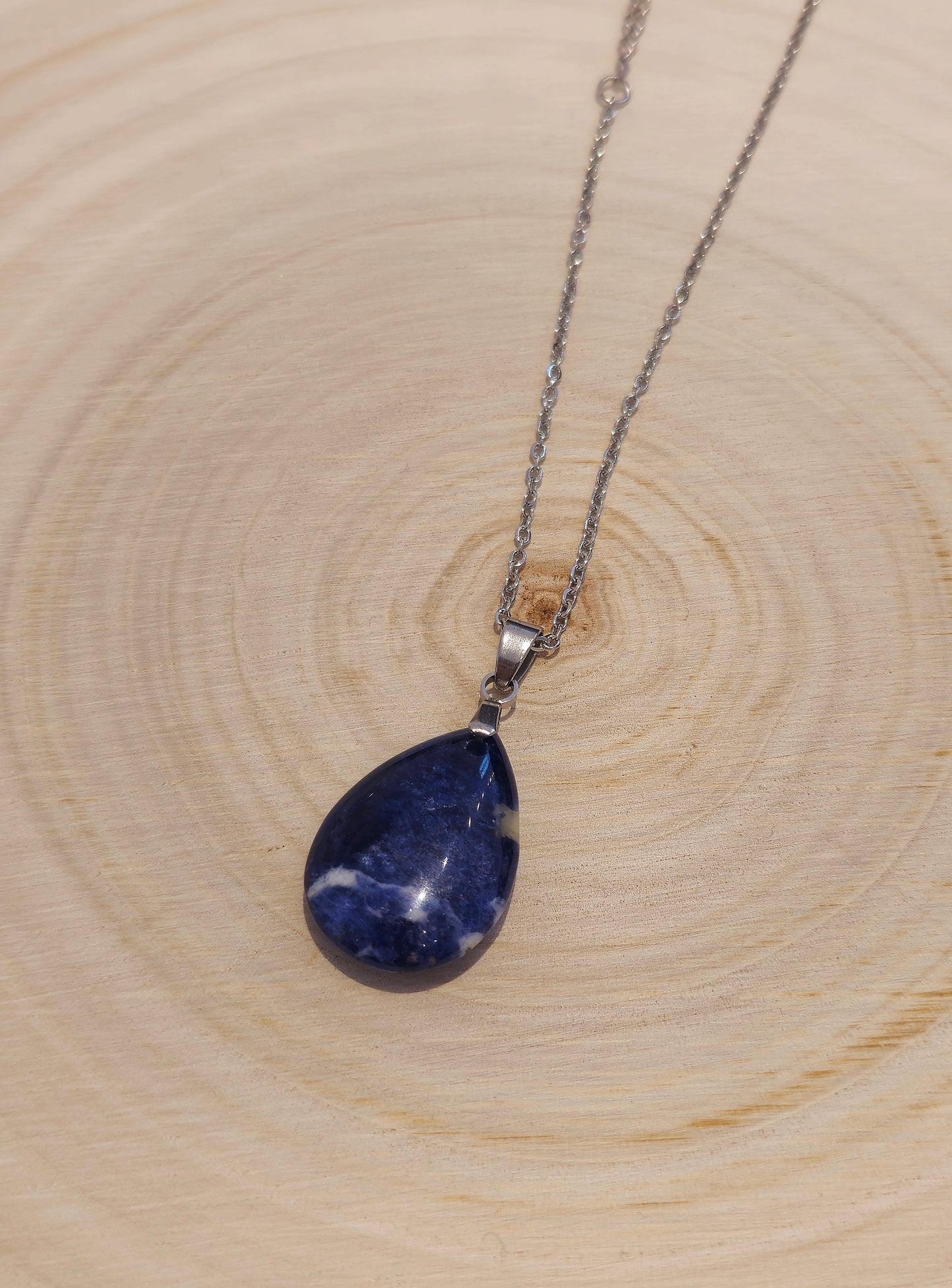 Collier goutte Sodalite