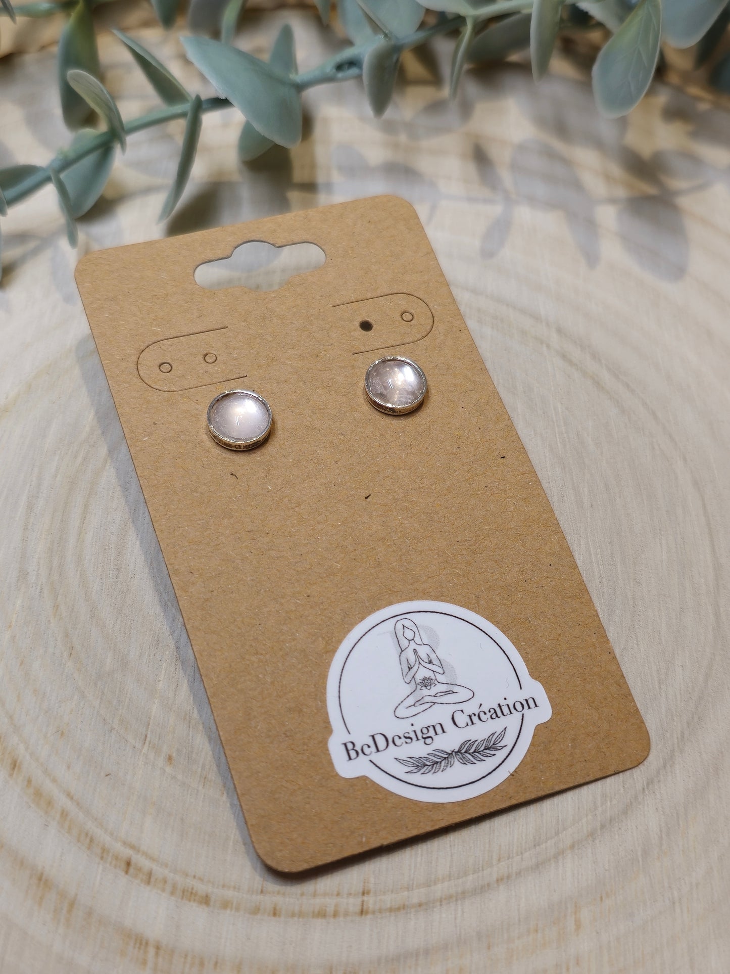 Boucles d’oreilles Quartz rose