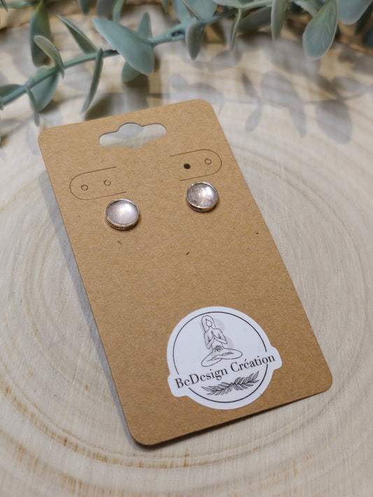 Boucles d’oreilles Quartz rose