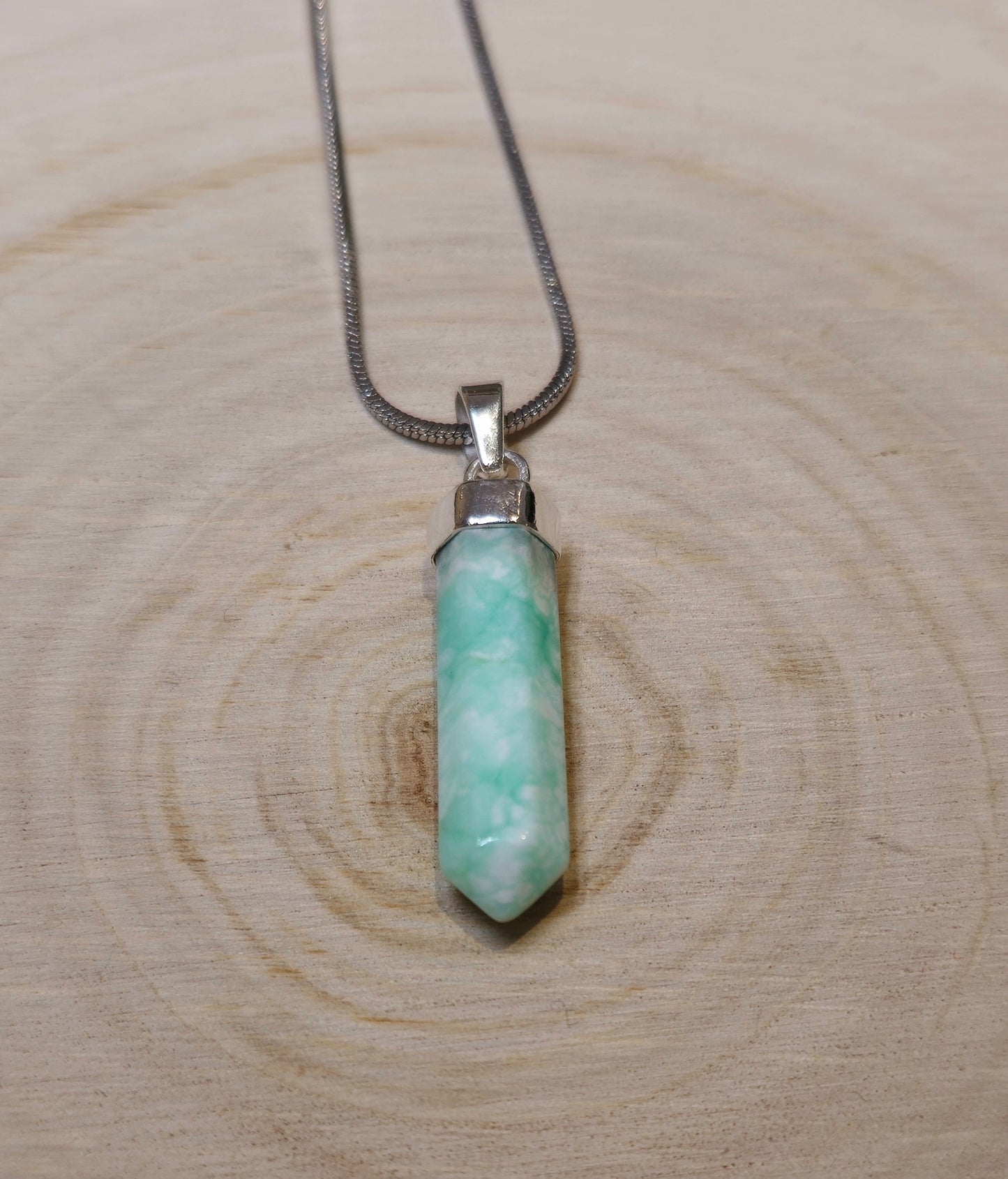 Collier Pointe Chrysoprase