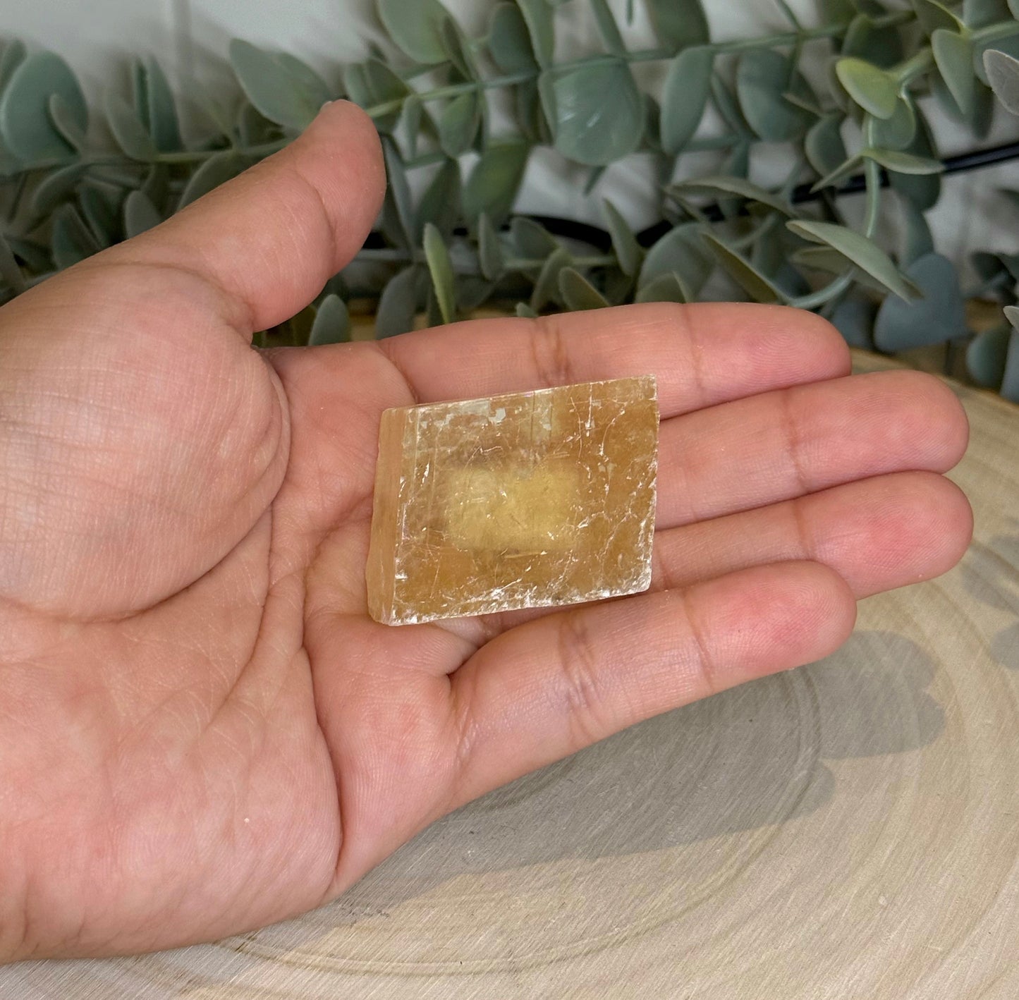 Cube de Calcite optique jaune