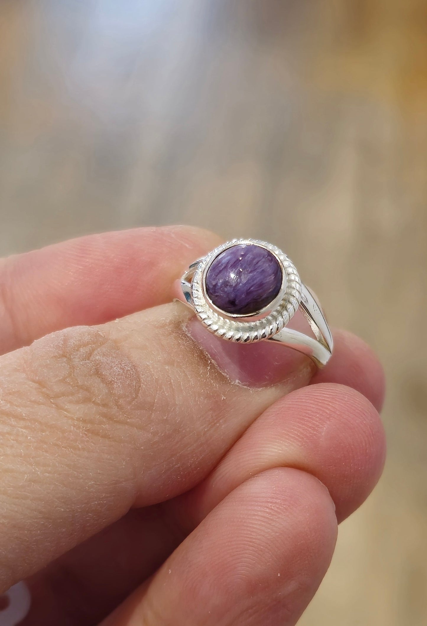 Bague Charoïte