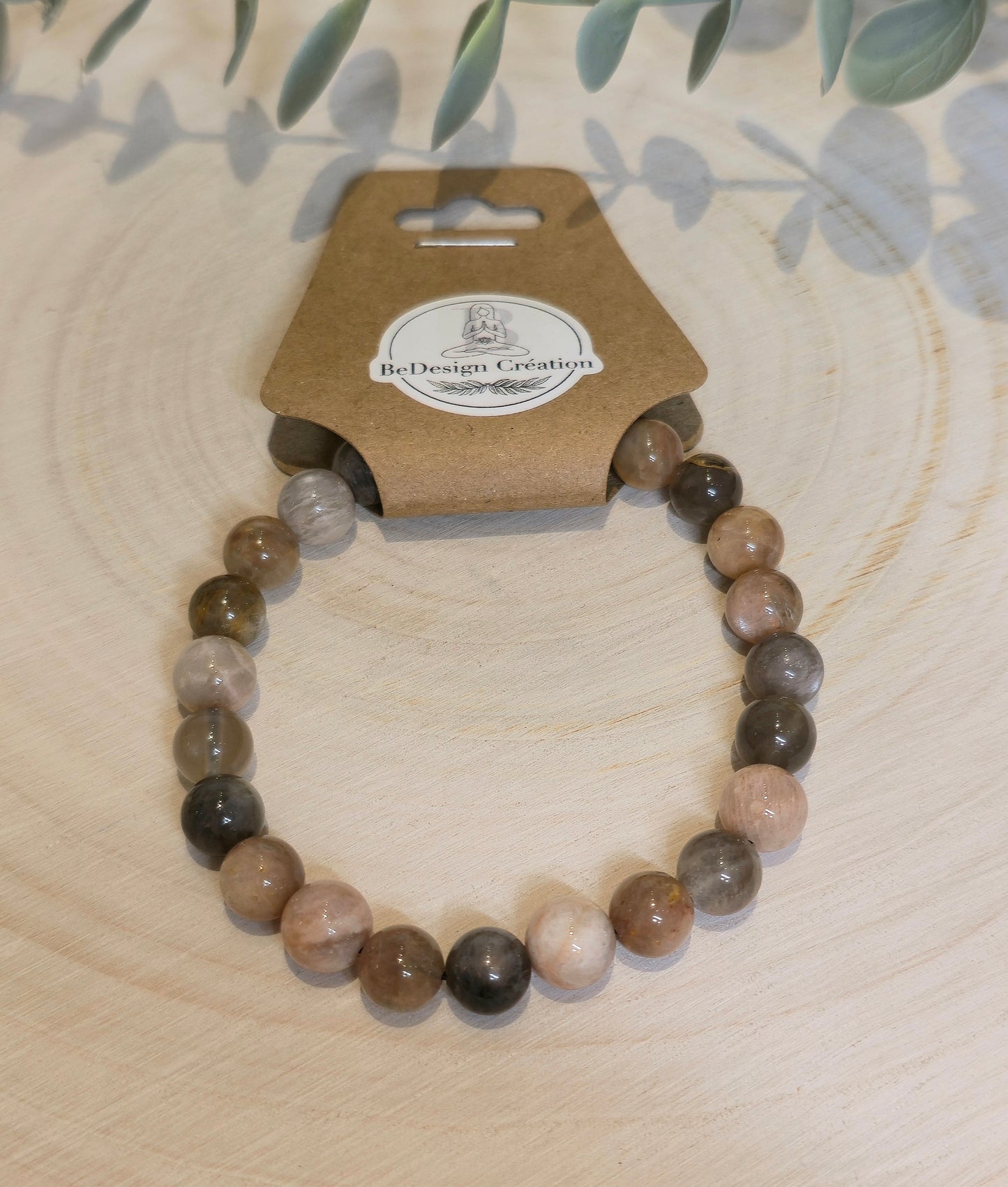 Bracelet Pierre de lune Multicolore 8mm