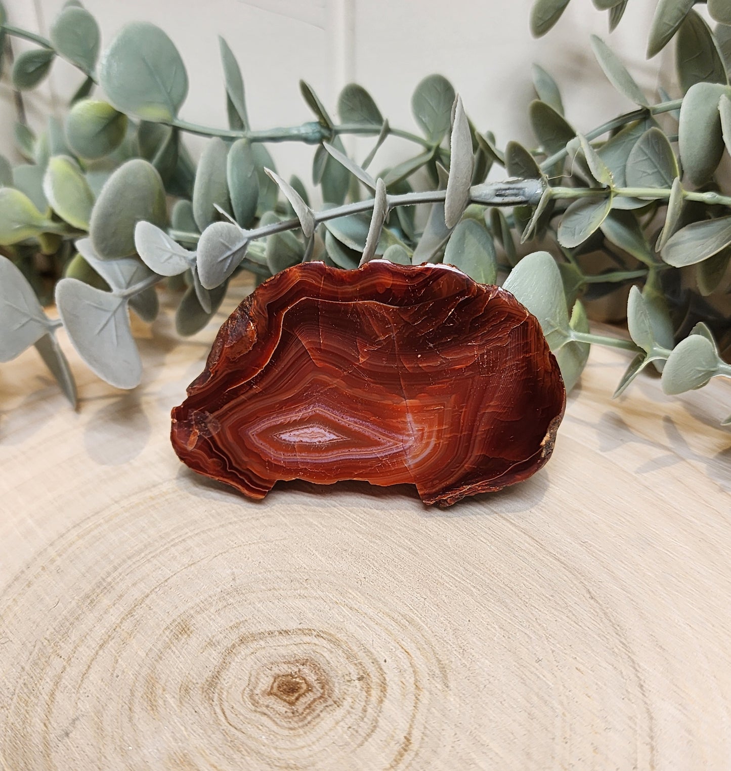 Tranche Agate rouge rubanée