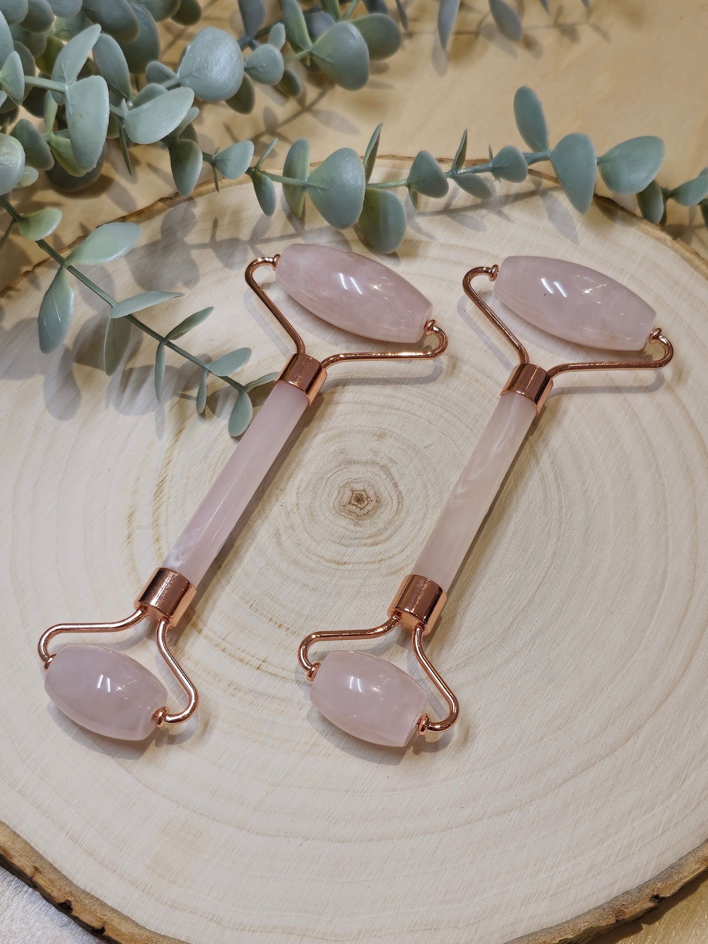 Rouleau de massage Quartz rose